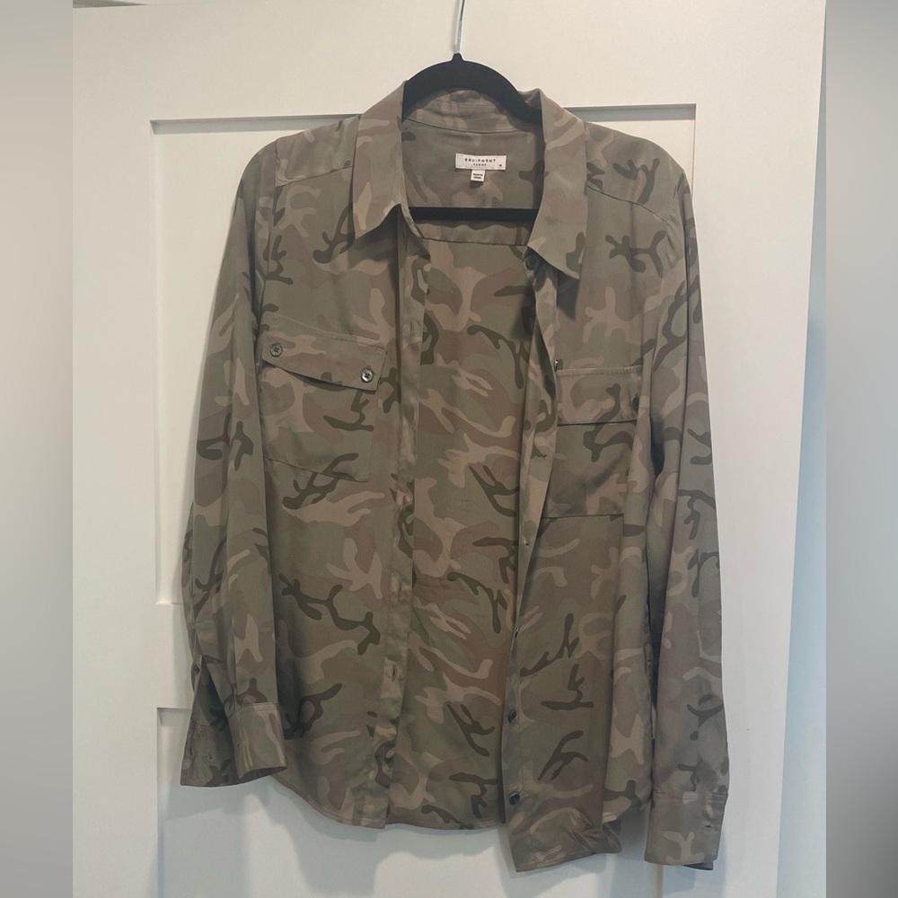 Equipment Camo Silk Blouse - Size M
